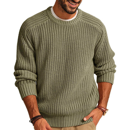 Herren Pullover Grob Gestrickt Lässig Modern