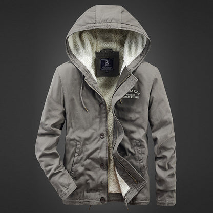 Herren Winterjacke gefüttert mit Kapuze und Innenfutter