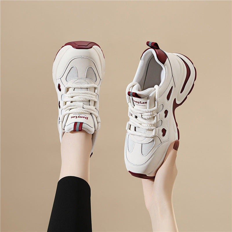 Damen Sneaker Sportlich Chunky mit Herz-Details - BerlinGlamour