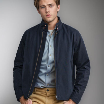 Herren Urbanjacke Modern mit Taschen Schwarz Stadtstil - BerlinGlamour