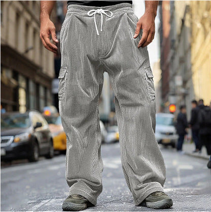 Herren Cargo-Hose Elastisch Bequem Große Taschen