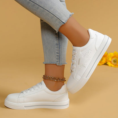 Damen Sneaker Sternenmuster Sportlich Komfortabel