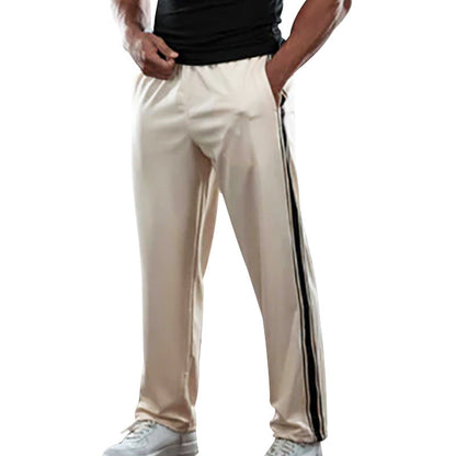 Herren Sporthose Atmungsaktiv mit Taschen und Streifen