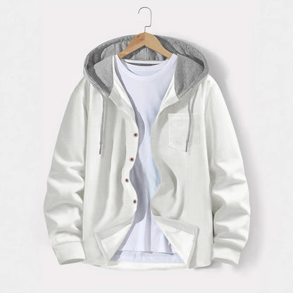 Herren Karo-Jacke Kapuze Lässig Modern