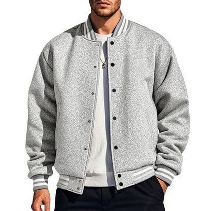 Herren Sportjacke Modern mit Kragen und elastischen Ärmeln - BerlinGlamour