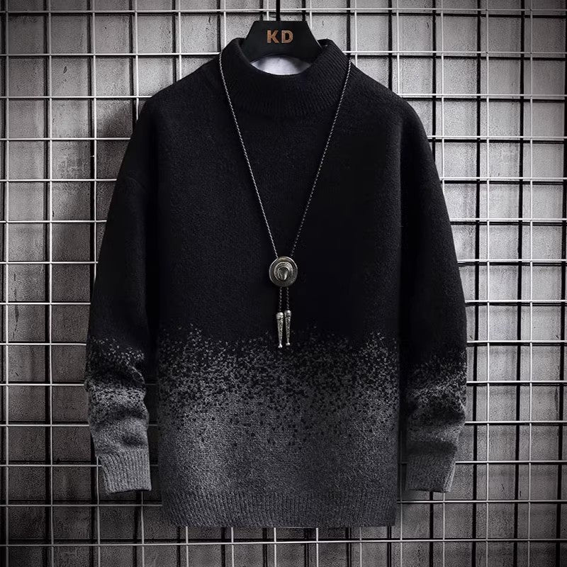 Herren Pullover Rollkragen Modern Farbverlauf Stylish
