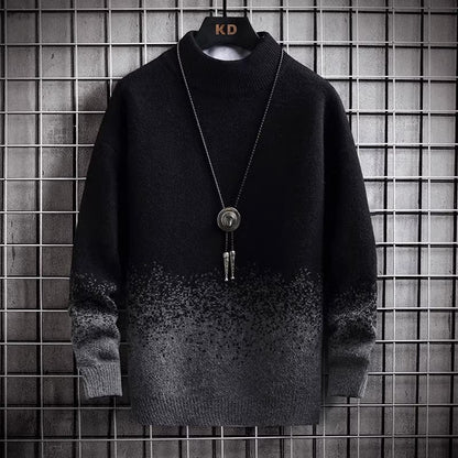 Herren Pullover Rollkragen Modern Farbverlauf Stylish
