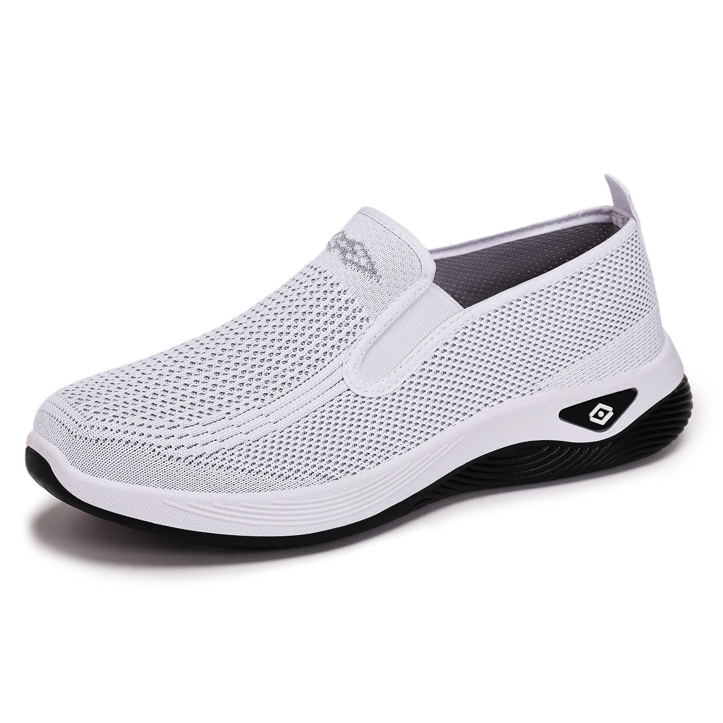 Damen Sportschuhe Bequem Slip-On Atmungsaktiv Weiß