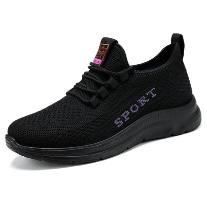 Damen Sneaker Sportlich Elastisch Bequem Laufschuhe