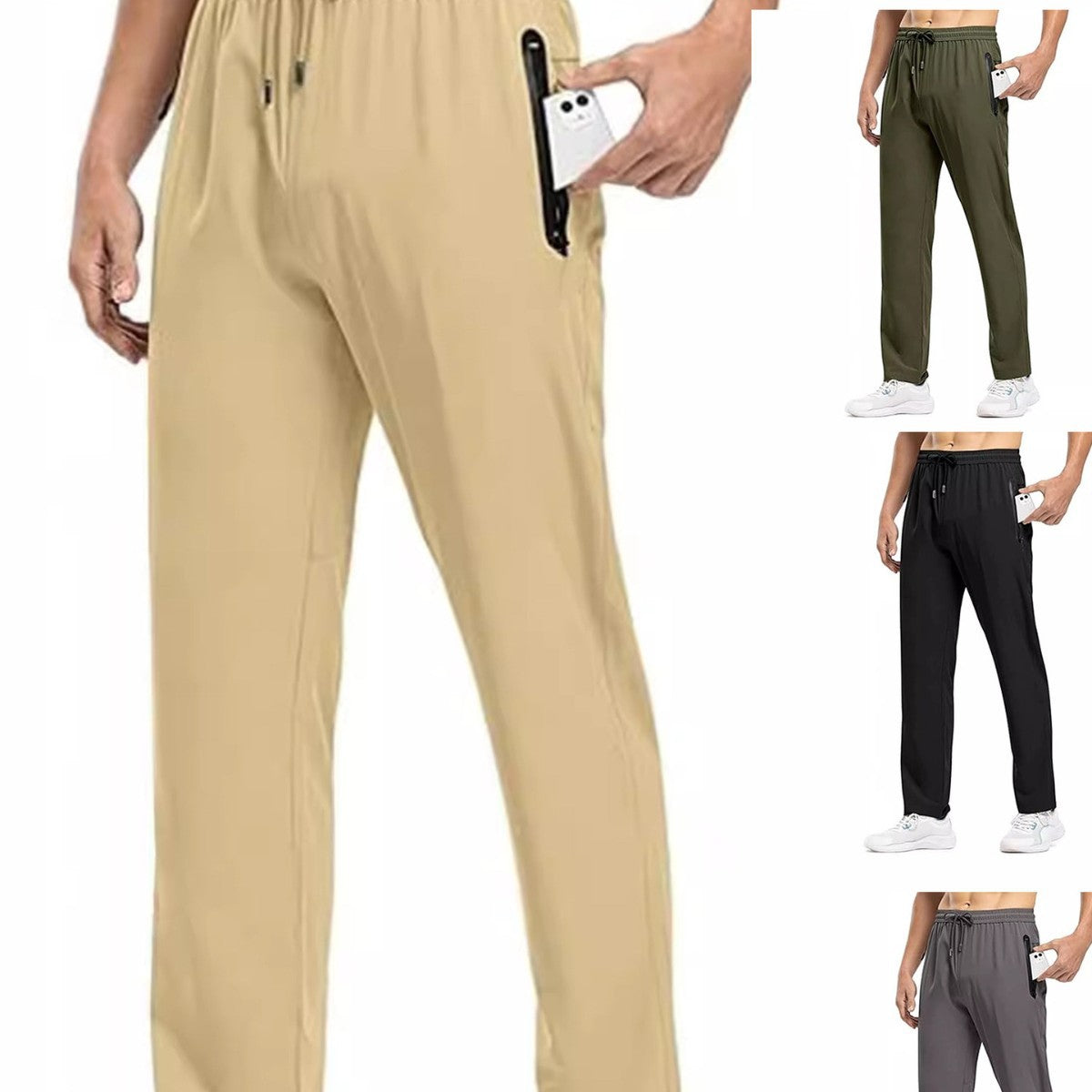 Herren Sport-Hose mit Reißverschlusstaschen Freizeit-Mode - BerlinGlamour