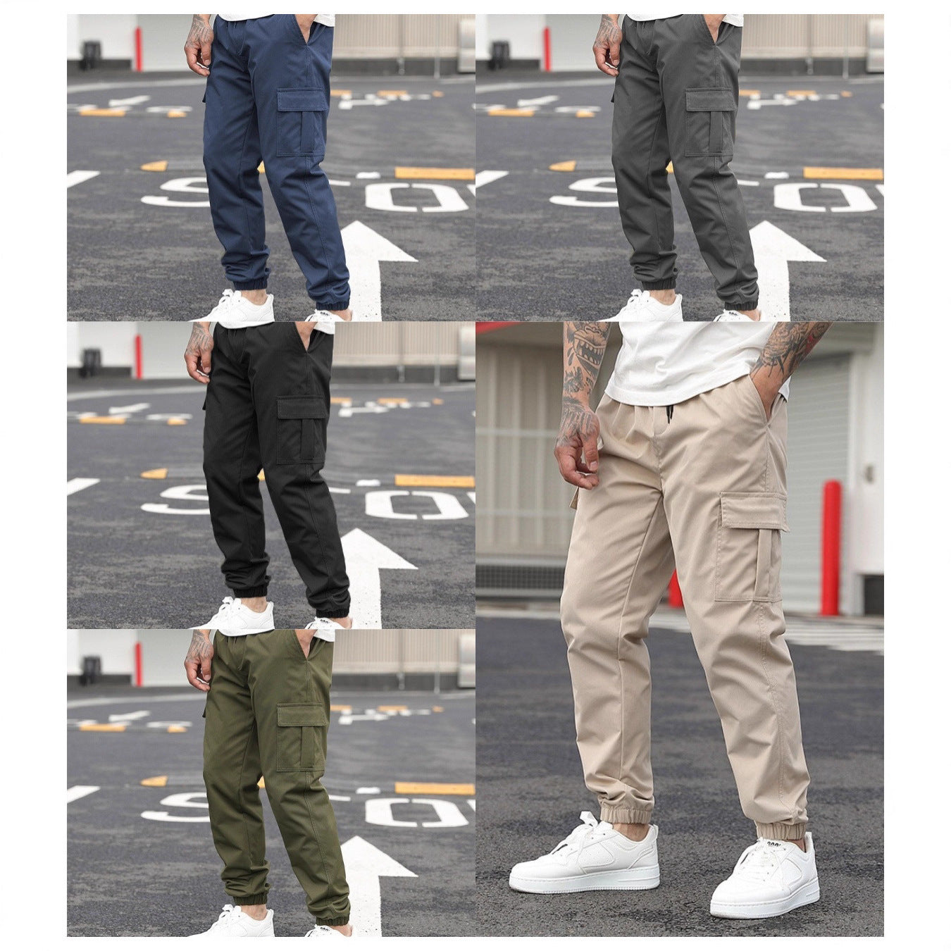 Herren Cargo-Hose Funktional Bequem Mit vielen Taschen - BerlinGlamour