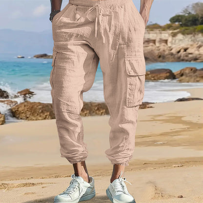 Herren Cargo-Hose Leicht Bequem atmungsaktiv mit Taschen