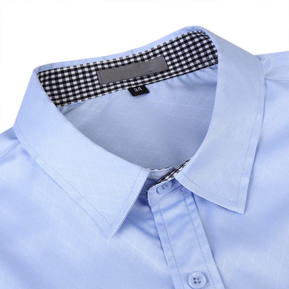 Herren Kurzarmhemden Modern mit Struktur und Slim Fit