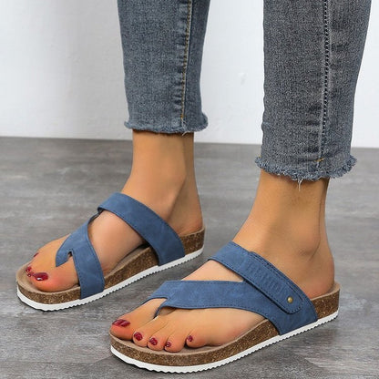 Damen Zehentrenner Komfortabel Kork Design Modern