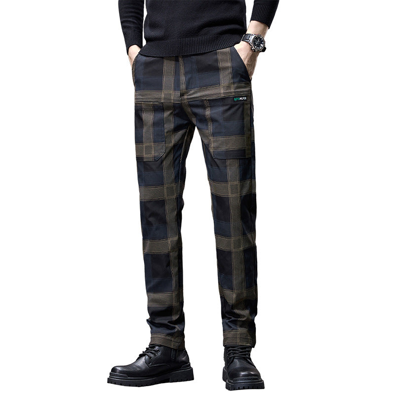 Herren Karohose Modern Komfort Schnitt Elastisch