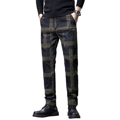 Herren Karohose Modern Komfort Schnitt Elastisch