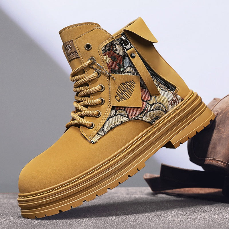 Damen Schnürboots mit Reißverschluss Farbenfroh Modisch - BerlinGlamour