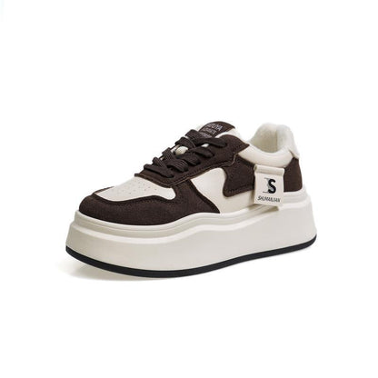 Damen Sneaker Plateau Bequem Atmungsaktiv Sportlich