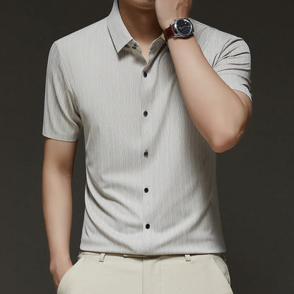 Herren Kurzarmhemd Elegant Feinbaumwolle Slimfit