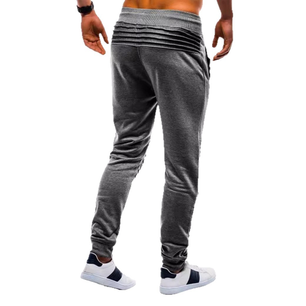 Herren Jogginghose Elastisch Mit Rippmuster Modern