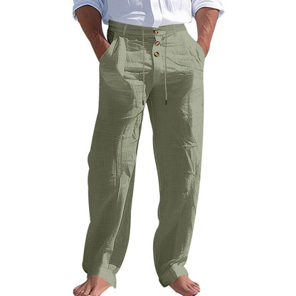 Herren Strandhose Bequem mit Kordelzug und Taschen