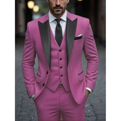 Herren Smoking Anzug Set Elegant Schwarzes Gala-Outfit
