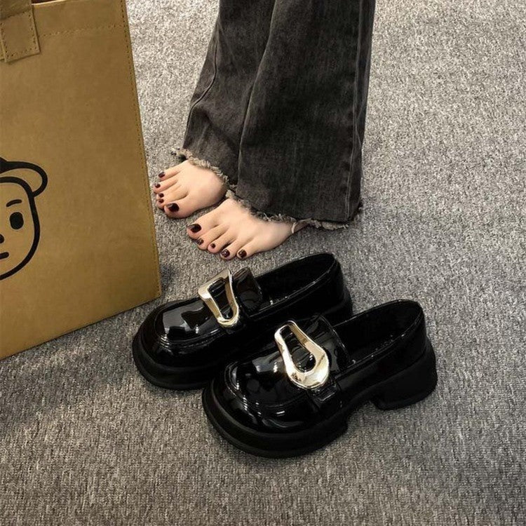 Damen Slipper Komfortabel Glänzende Schnalle Weich