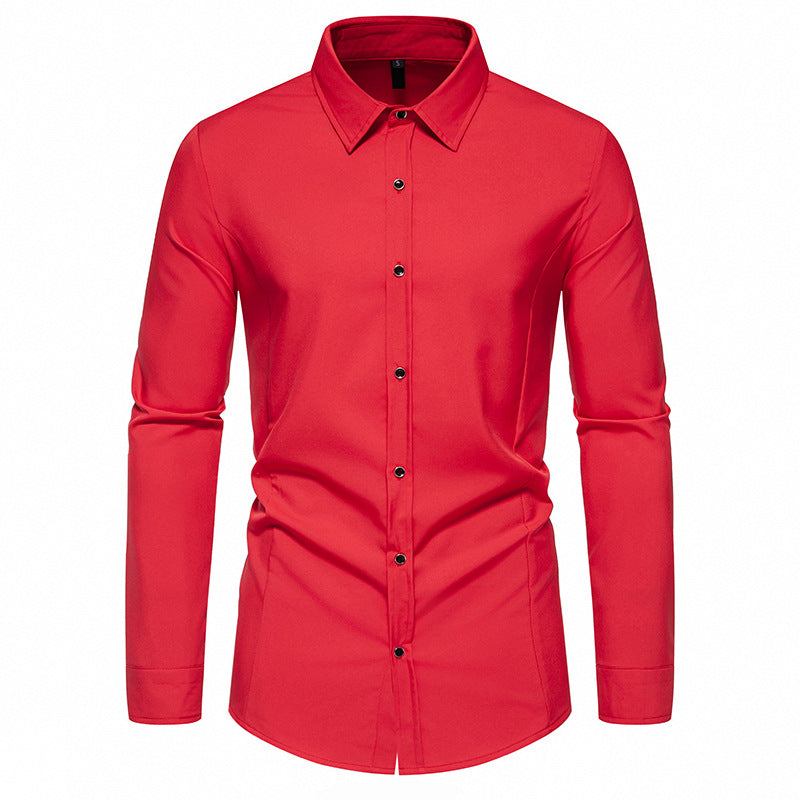 Herren Langarmhemd Elegant Slim Fit Modern