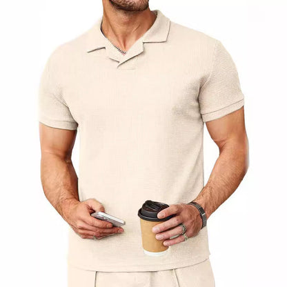 Herren Polohemd Strukturiert Modern Slim Fit