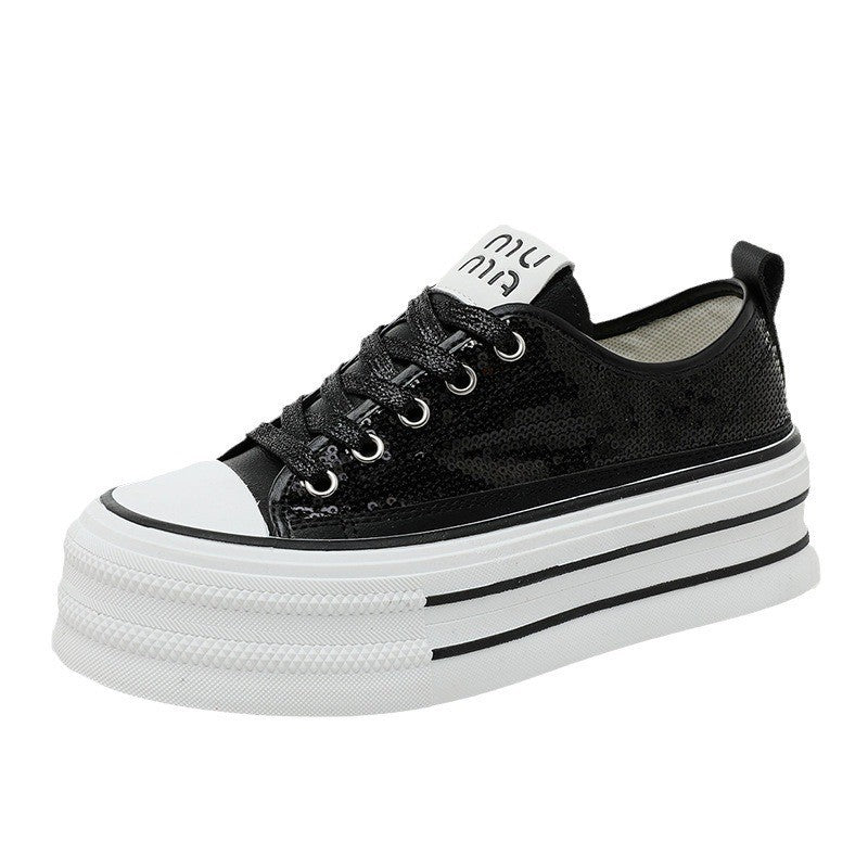 Damen Plateau Sneaker Glitzernd Komfortabel - BerlinGlamour