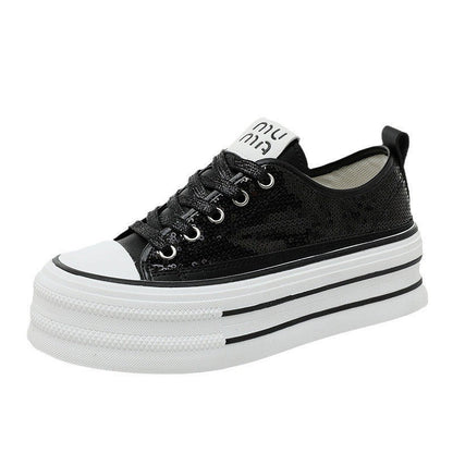 Damen Plateau Sneaker Glitzernd Komfortabel - BerlinGlamour