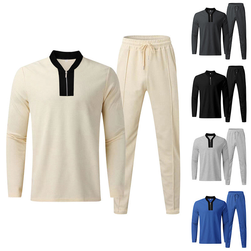 Herren Sportanzug Modern mit Kragen Reißverschluss - BerlinGlamour