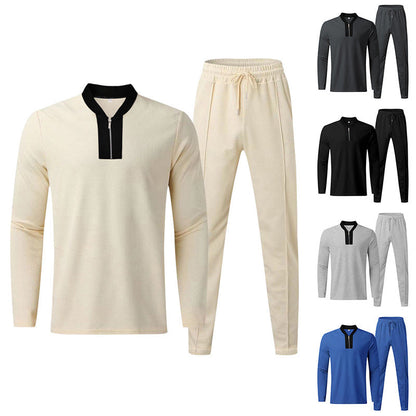 Herren Sportanzug Modern mit Kragen Reißverschluss - BerlinGlamour