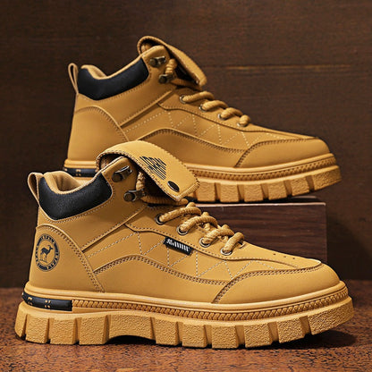 Damen Stiefel High-Top Robust mit verstärkter Sohle Winter