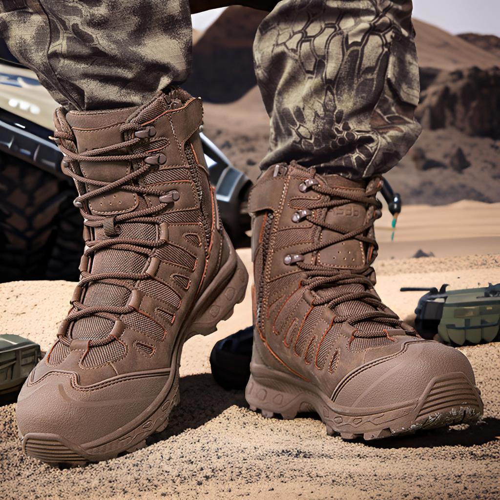 Wanderschuhe Herren Waterproof Trekkingstiefel rutschfest Knöchelschutz