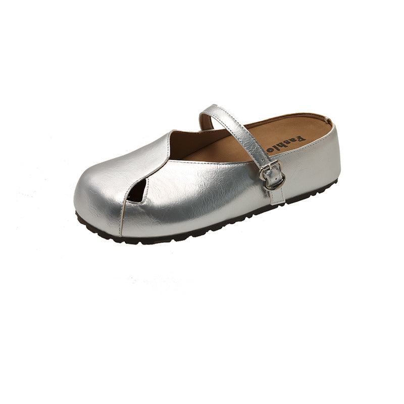 Damen Pantoletten Elegante Riemen Schuhe Bequem