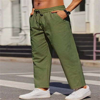 Herren Freizeithose Leicht Bequem Elastisch Mit Taschen