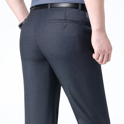 Herren Anzughose Elegant Wollmix Schwarz Modern