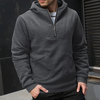 Herren Kapuzenpullover Modern mit Reißverschluss und Stylish Design - BerlinGlamour