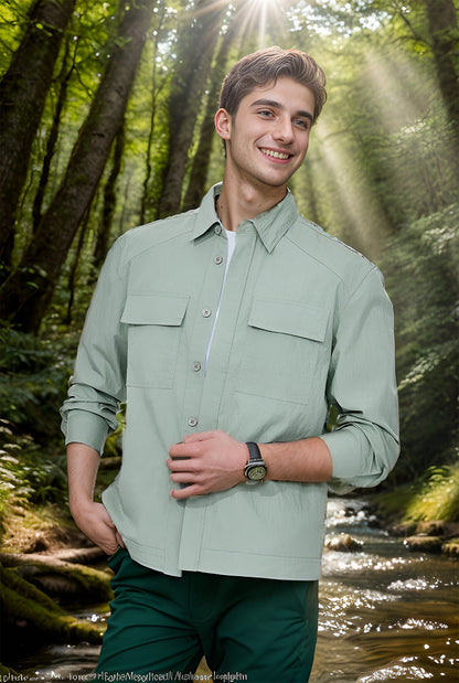 Herren Freizeitjacke Modern mit Brusttaschen und Reißverschluss