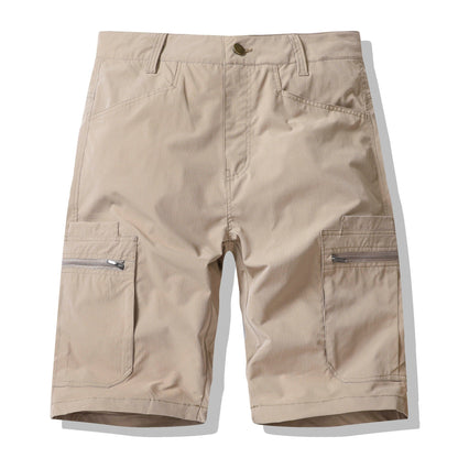 Herren Cargoshorts Funktionshose Reißverschluss Taschen Outdoor