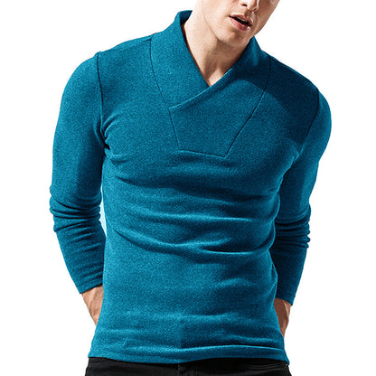 Modischer Herren Pullover Asymmetrischer Kragen Trendig