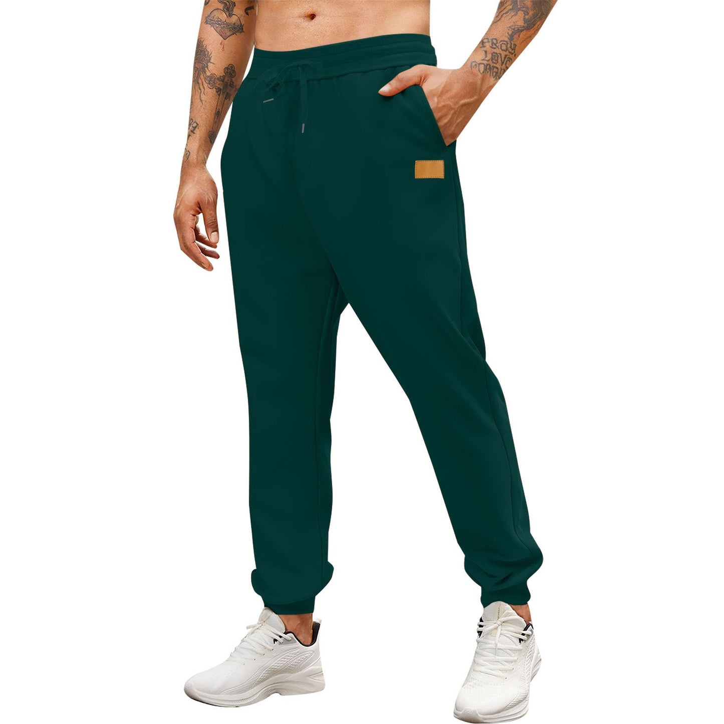 Herren Jogginghose Sportlich Mit Reißverschluss Taschen