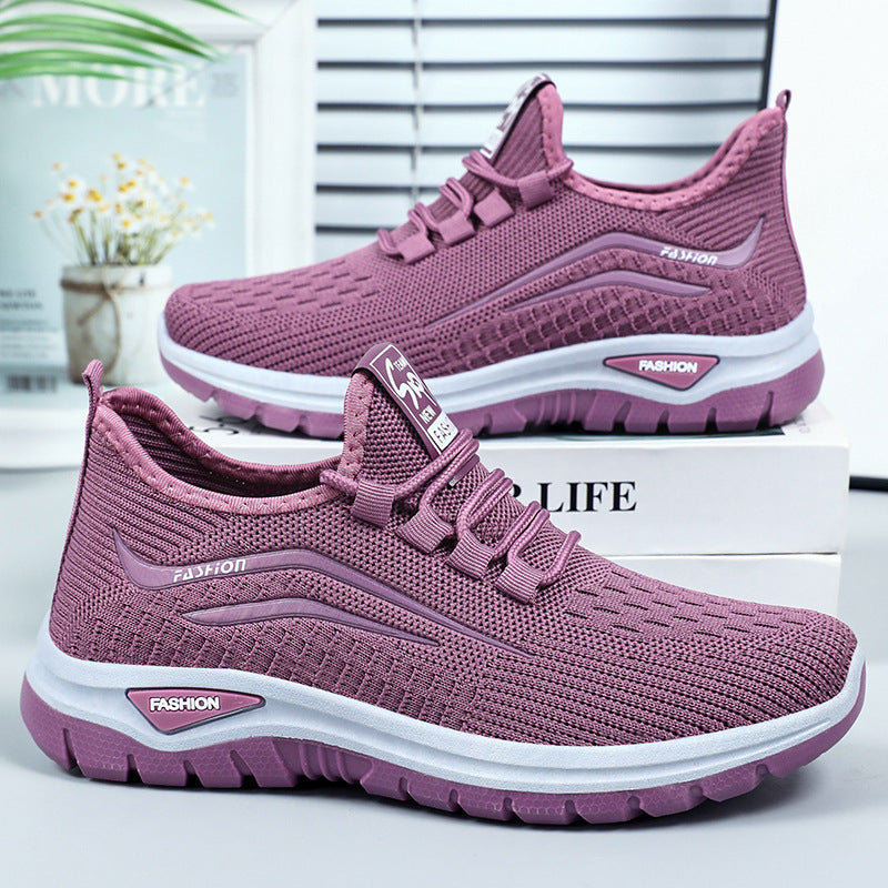 Damen Sneaker Atmungsaktiv Freizeit Schuhe Bequem Elastisch - BerlinGlamour