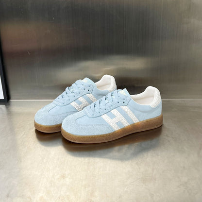 Damen Sneaker Sportlich Veloursleder Sohle Rutschfest