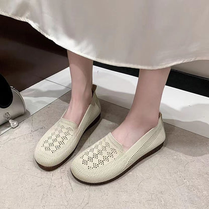Damen Slipper Atmungsaktiv Gehäkelt Elegantes Design