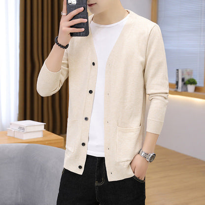Herren Strickcardigan Leicht Eleganter Mit Taschen - BerlinGlamour