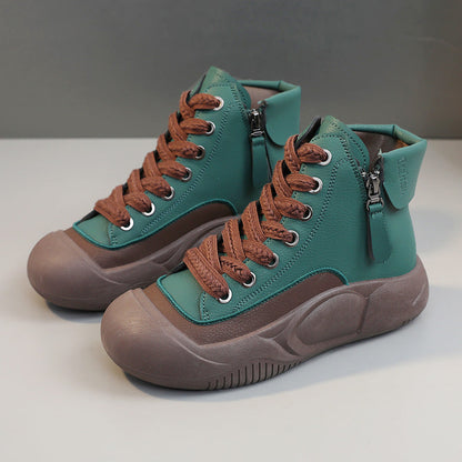 Damen Sneaker Hochformatig mit Reißverschluss Robust