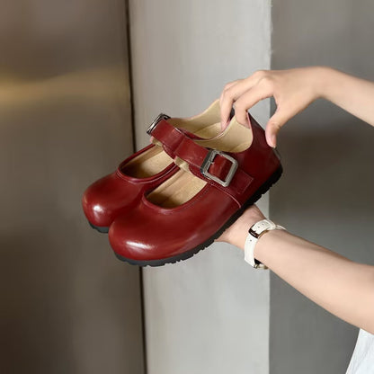Damen Ballerinas mit Riemen Rutschfest Modisch Schwarz