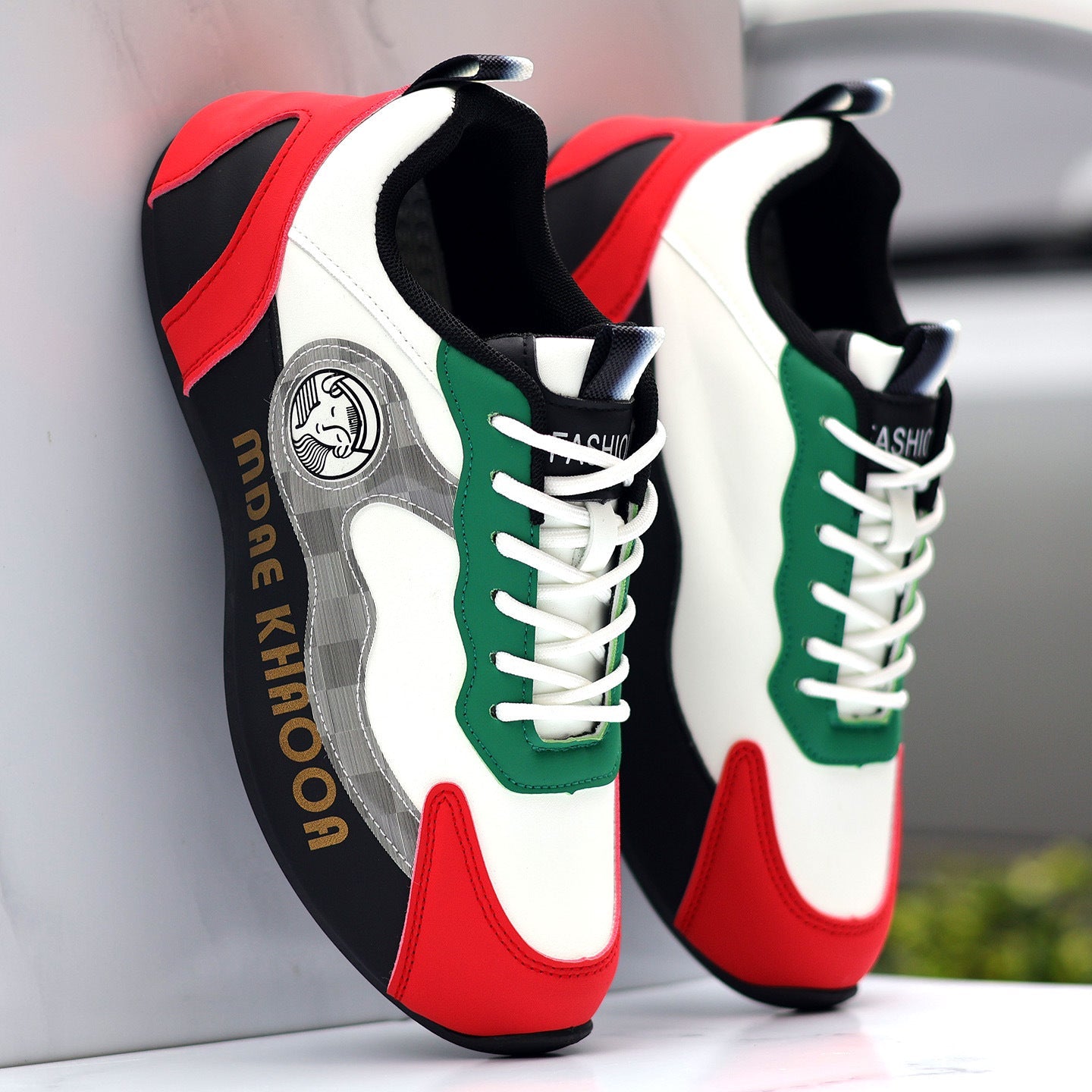Damen Sneaker Sportlich Modisch Weiß